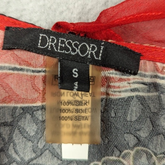 Red and Black Floral Kimono - Picture 7 of 8